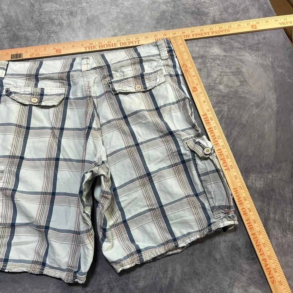 Y2K 2000s Baggy Grunge Indie Skater Hip Hop Surf Plaid Cargo Shorts